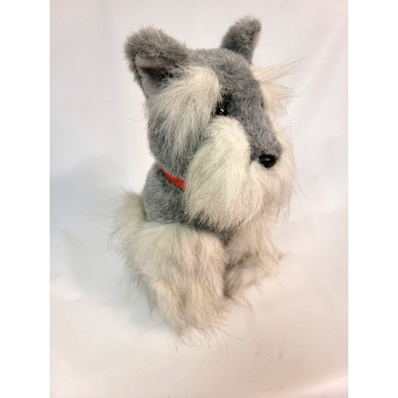 Miniature Schnauzer Sparkie ASPCA Special Effects 1994 Polar Puff Red Collar - Picture 13 of 15